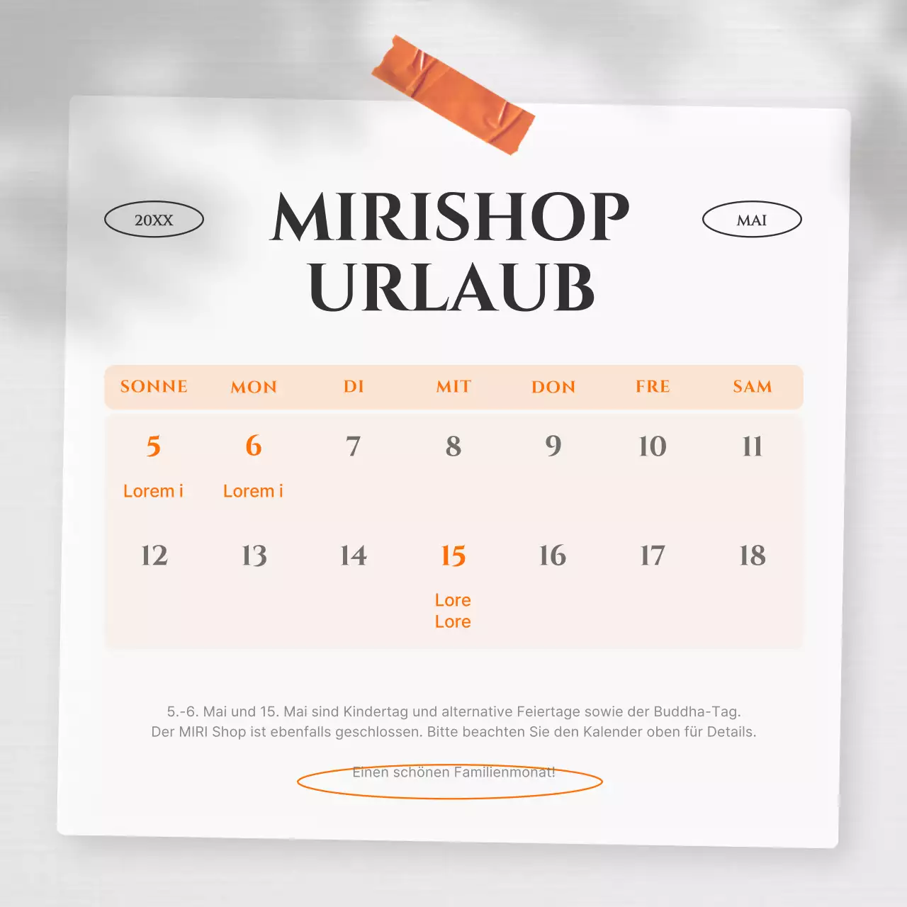 Ein moderner Urlaubsführer in Orange und Schwarz