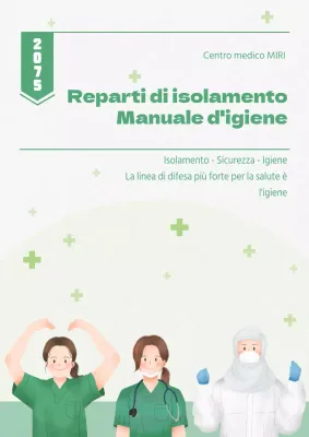 Copertina del manuale di igiene del reparto in verde e chartreuse