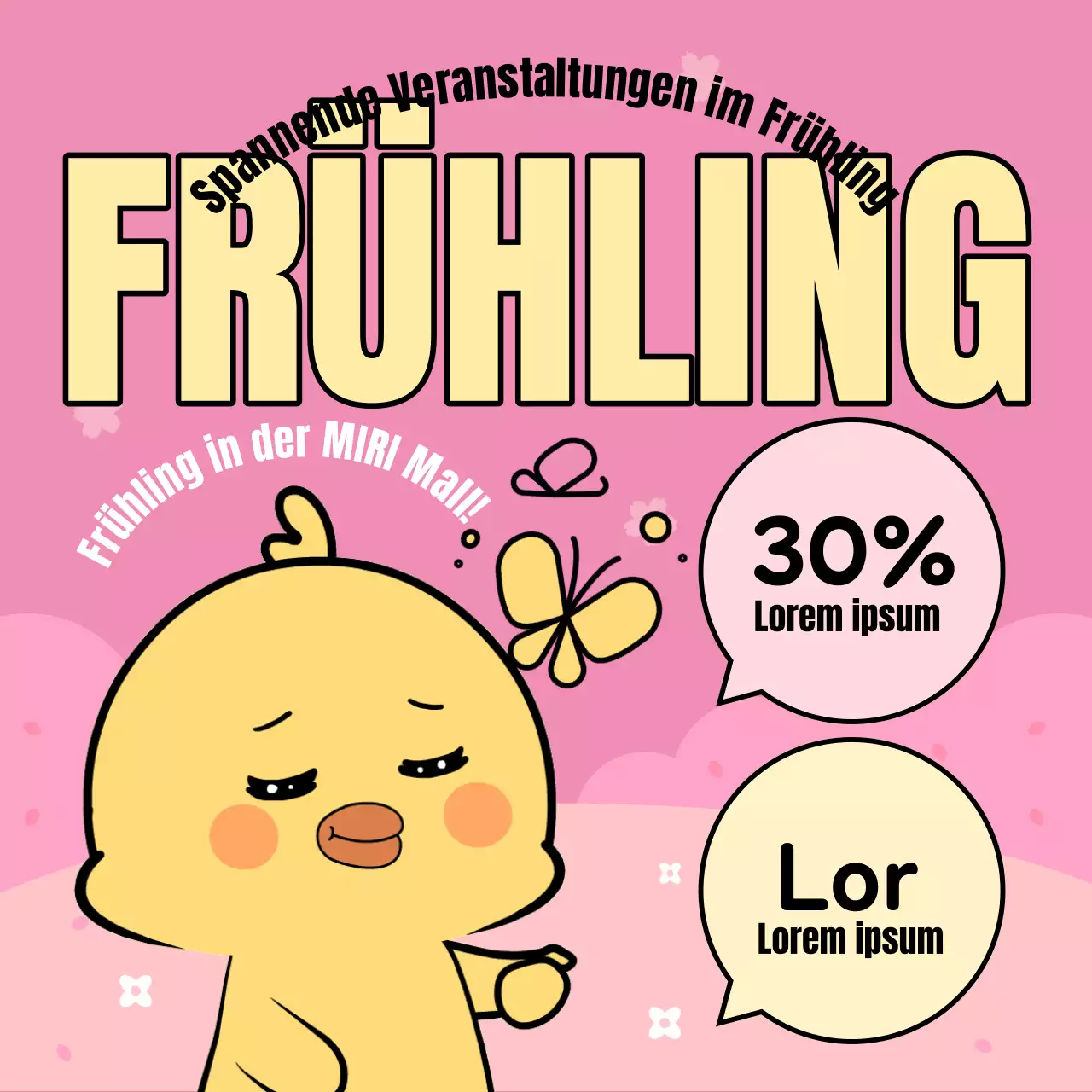 Eine hübsche frühlingshafte Anzeige in Grün und Chartreuse