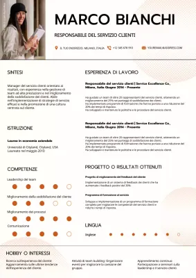 Portafoglio del responsabile del servizio clienti semplice in bianco e marrone