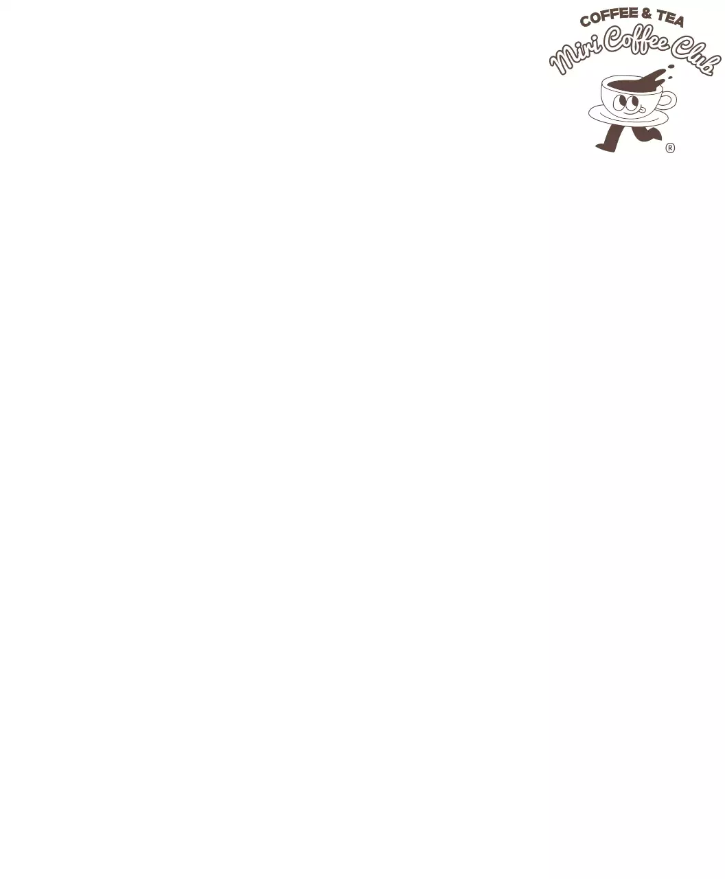 温かみのある茶色と白のかわいいコーヒーカップのキャラクターシンボルとヴィンテージムードのテキストロゴの組み合わせのバリスタTシャツ。