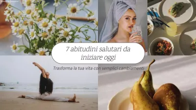 Promozione di un vlog sullo stile di vita sano e di tendenza in beige e bianco