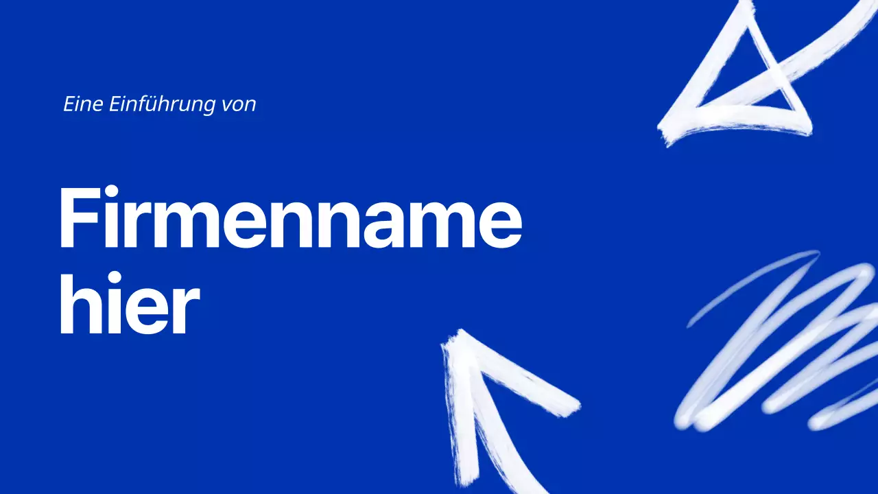 Blue Modern Marker Unternehmen Einführung