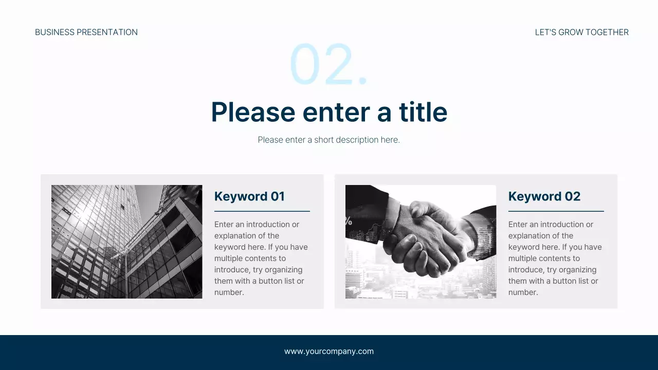 Navy Professional Business Presentation