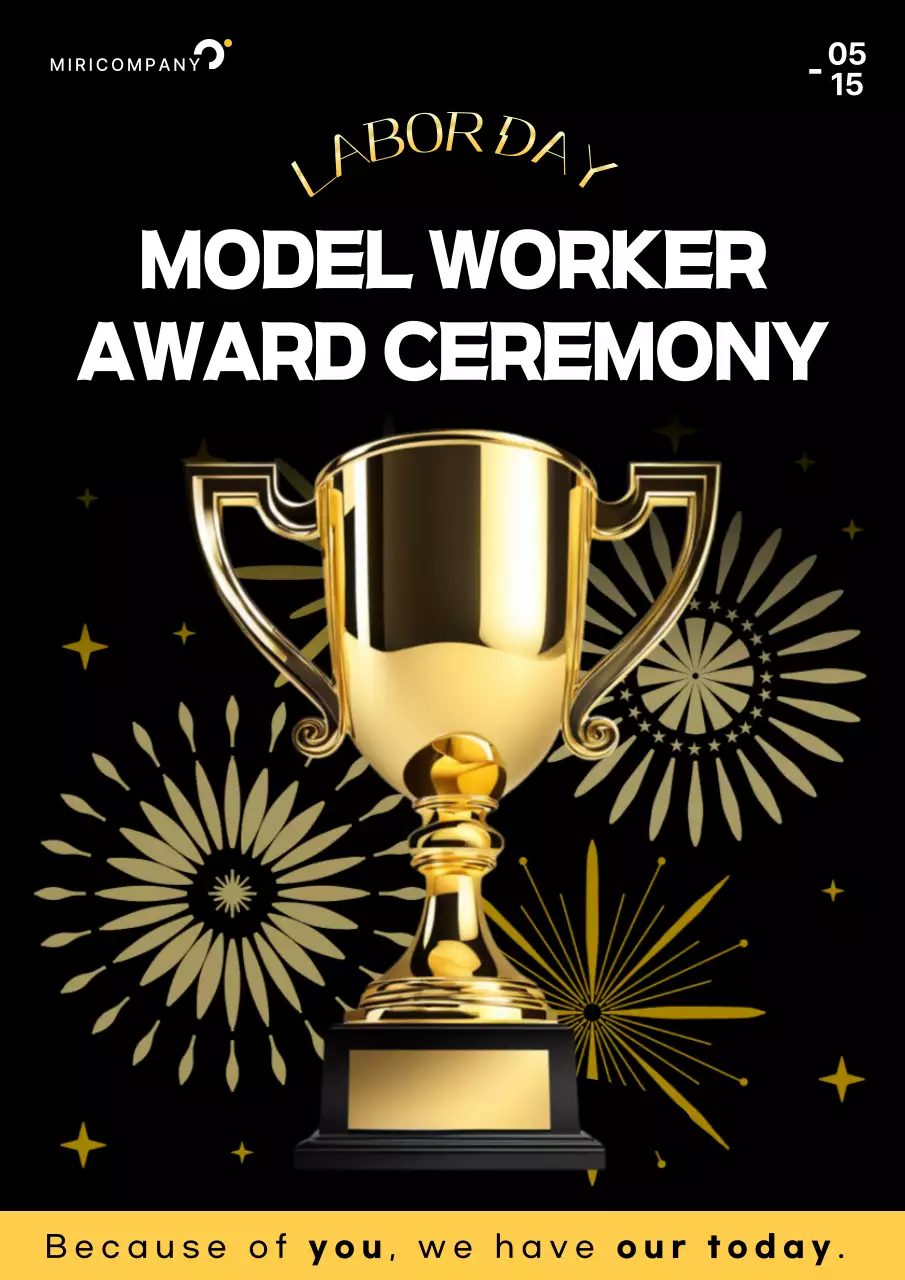 Black Elegant Award Announcement Poster