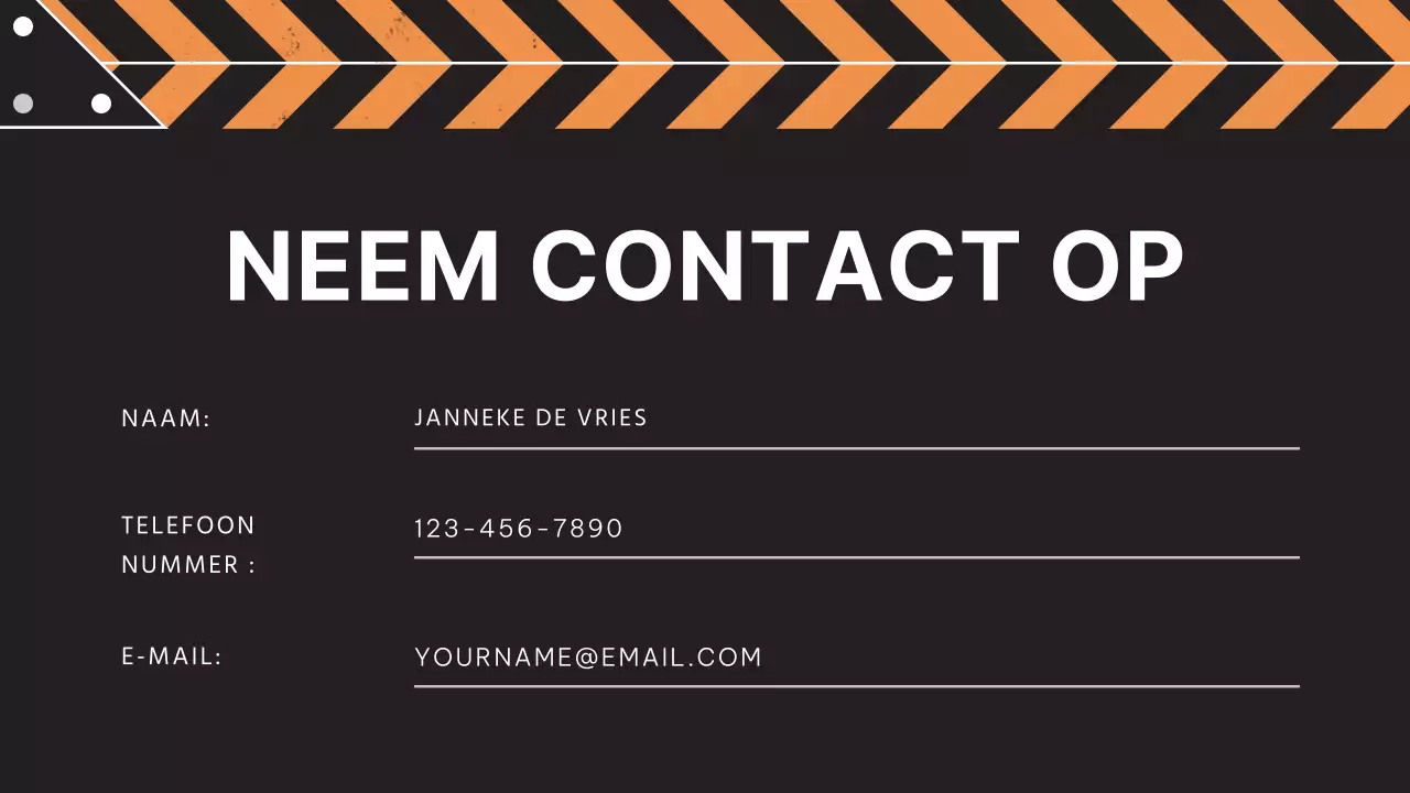 Rood en Oranje Retro Video-inhoudsplan