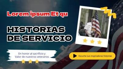 Publicidad moderna roja y amarilla del Día de los Caídos