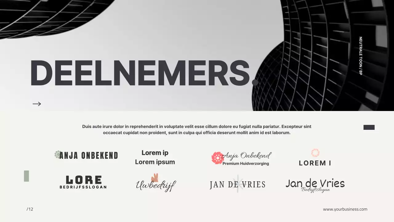 Beige Minimal Modern Profiel Bedrijfs Introductie