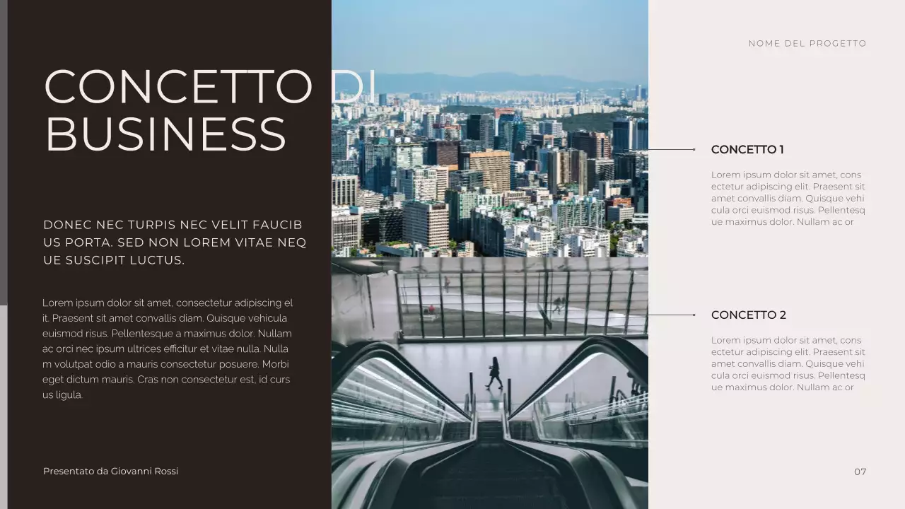 Presentazione aziendale a tono neutro