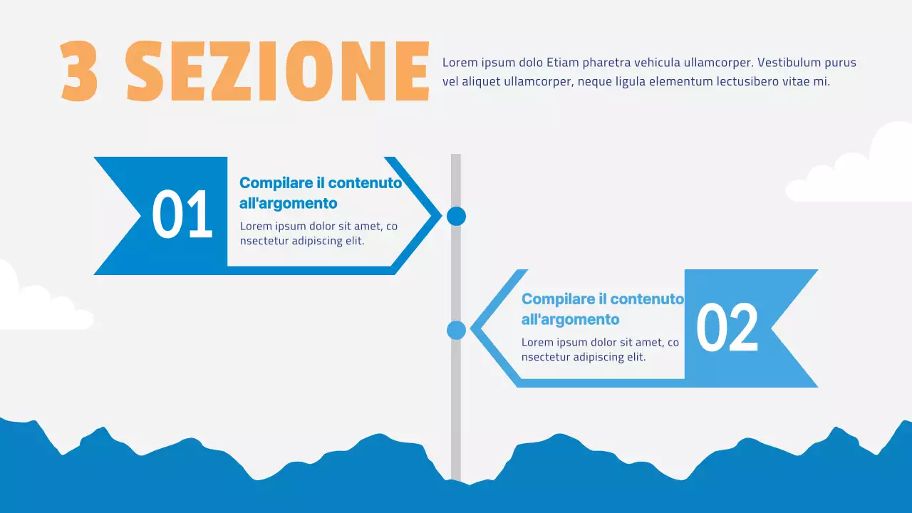 Proposta casual semplice e audace in bianco e blu