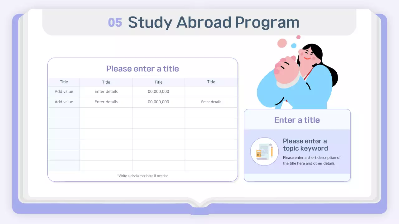 Purple Minimal Study Promotion Presentation