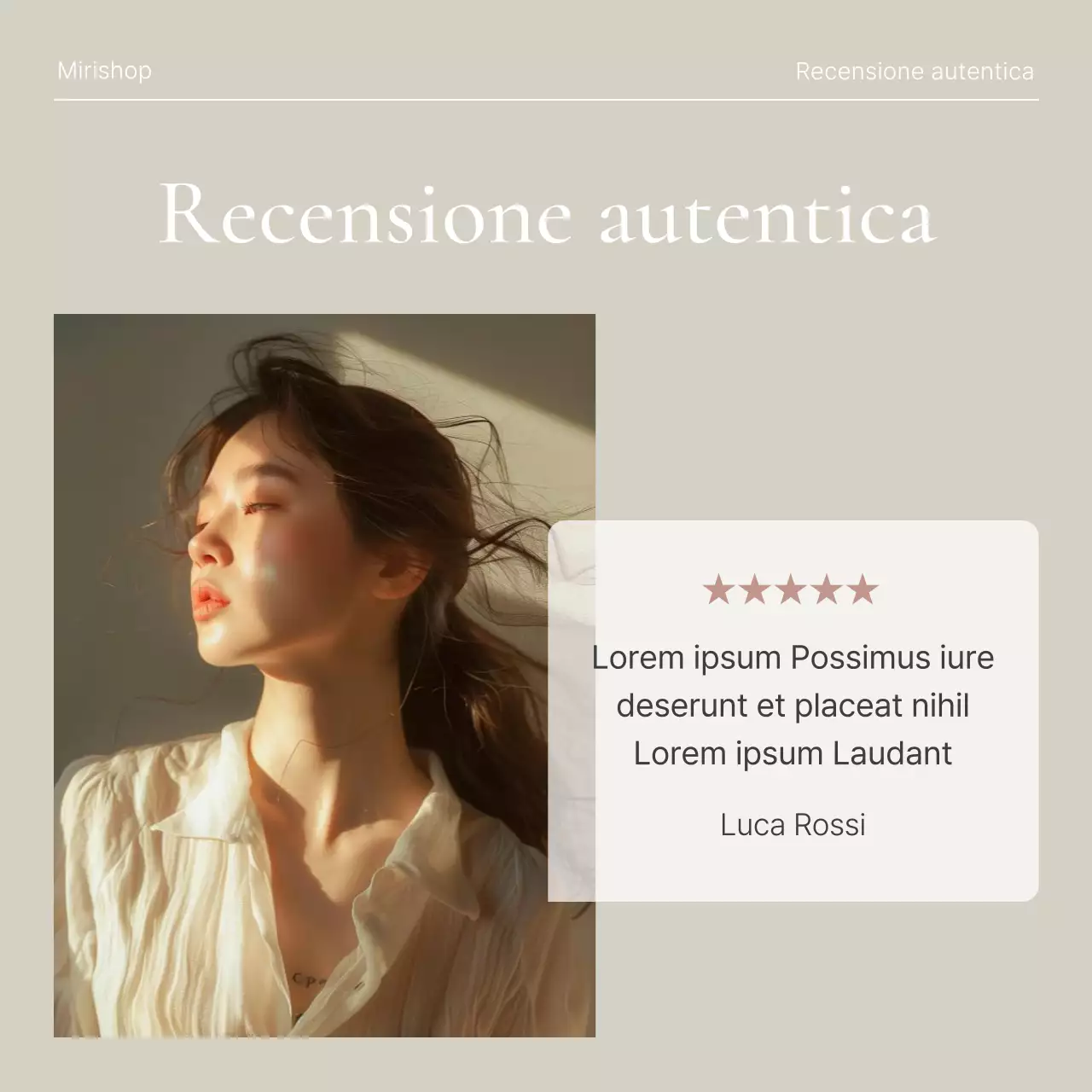 Social media marketing di tendenza in beige e grigio Promuovere le recensioni dei prezzi dei menu