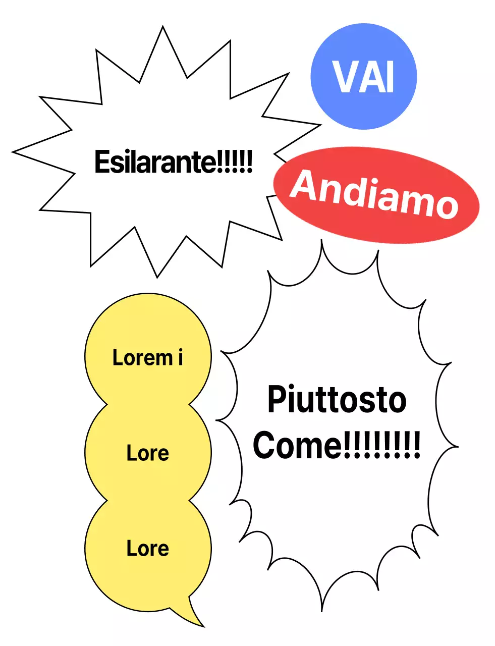 Pompon di squadra con bolle vocali