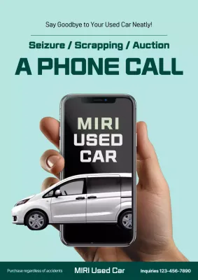 Mint Modern Car Promotion Poster