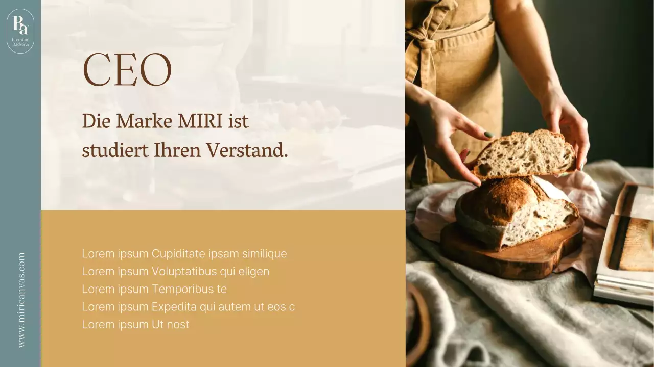 Eine hellblaue und braune minimalistische Bäckereimarke für ein kleines Unternehmen