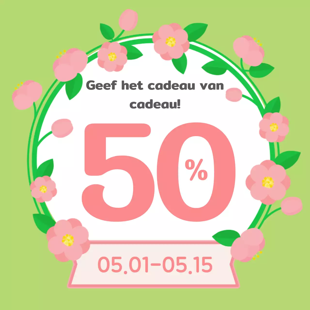 Promoot een tropische gezinsmaand in roze