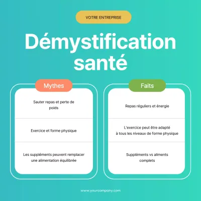 Vert Gras Minimal Journée mondiale de la santé Publicité Mythe ou réalité