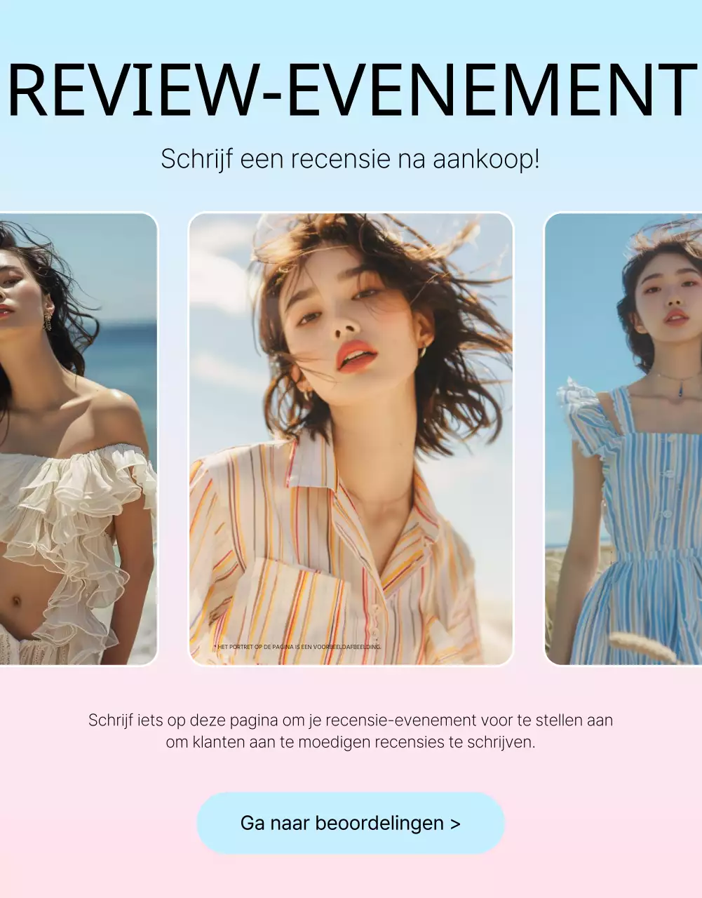 Eenvoudige modepromotie in roze en lichtblauw