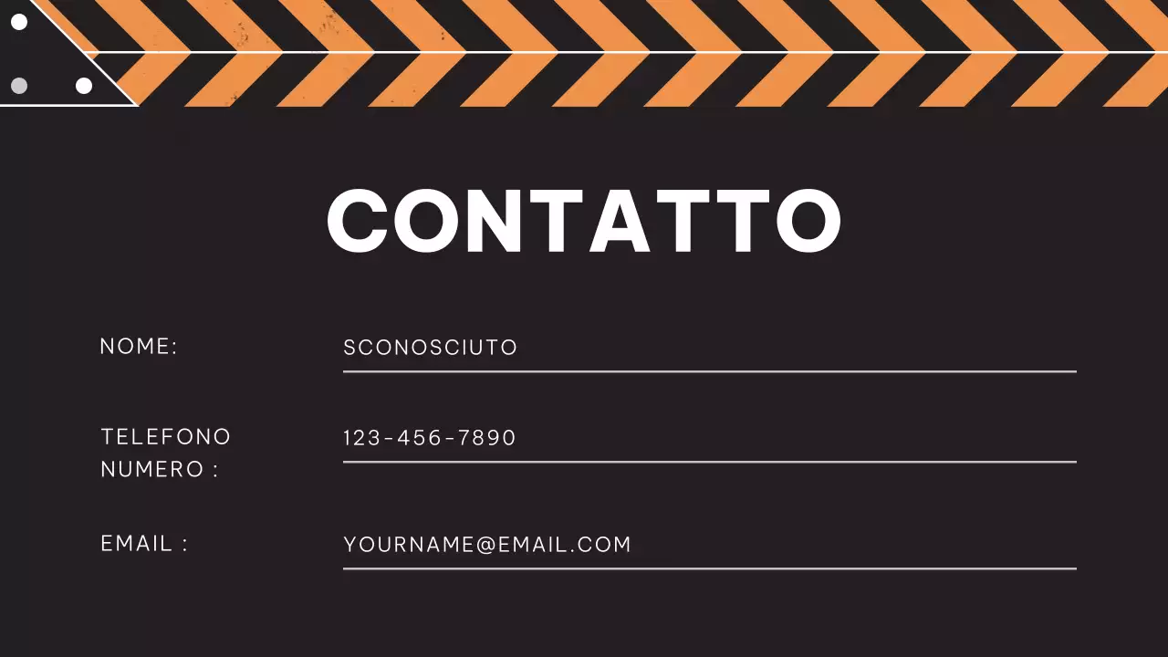 Piano dei contenuti video retrò rosso e arancione