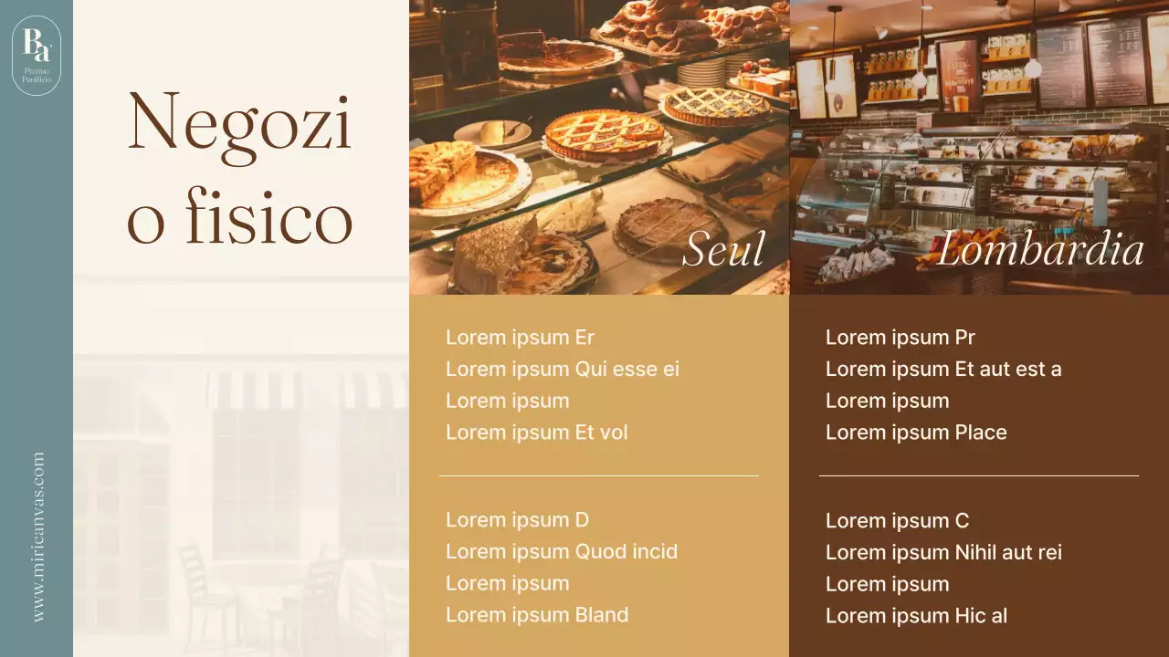 Briefing del marchio di una piccola impresa di panificazione minimalista in azzurro e marrone