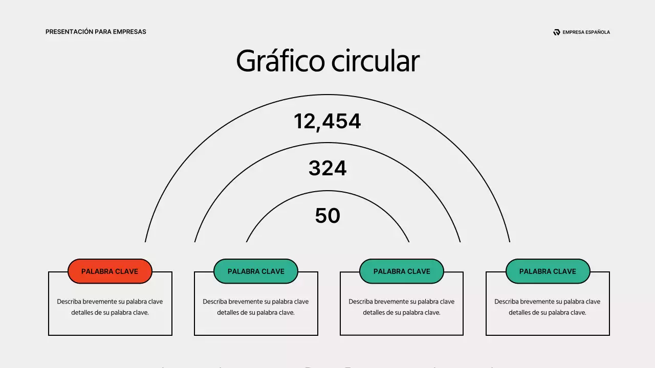Un moderno informe empresarial en rojo y beige