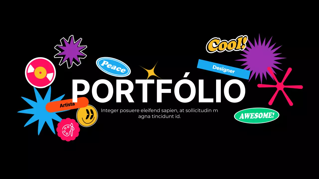 Portfolio de formas modernas e chamativas de néon
