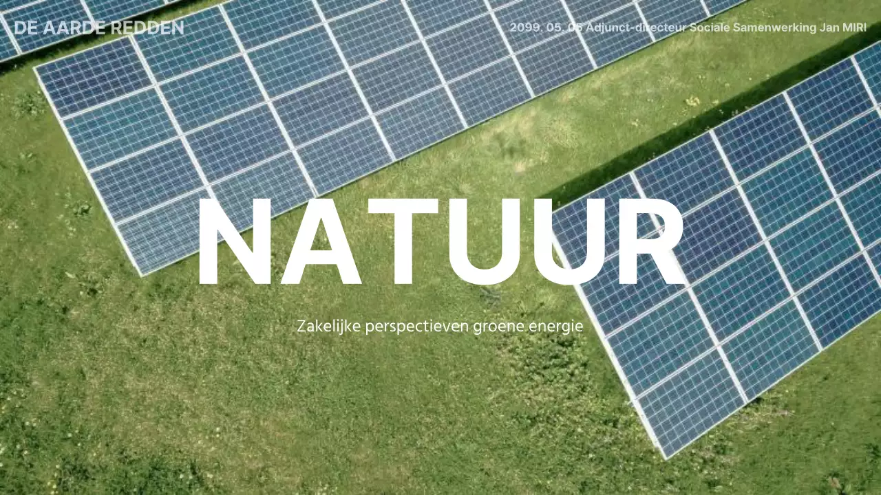 Een groene en witte basisintroductie in de groene-energiesector