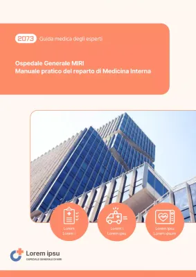 Copertina minimalista del manuale di reparto in blu e rosa