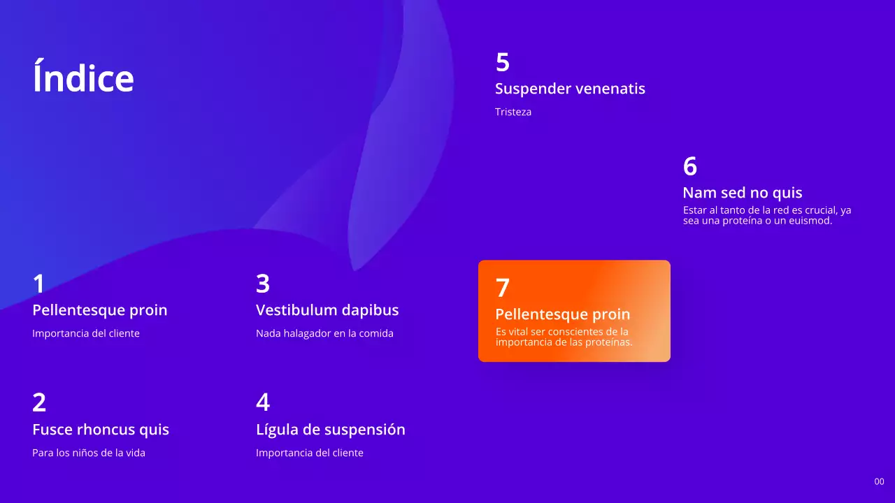 Páginas de informes de marketing modernas en añil y naranja con varios diseños