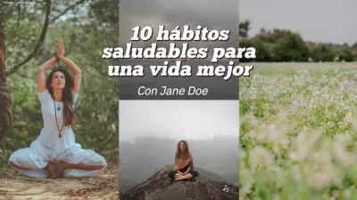 Beige y Gris Natural Healthy Lifestyle Vlog Promoción