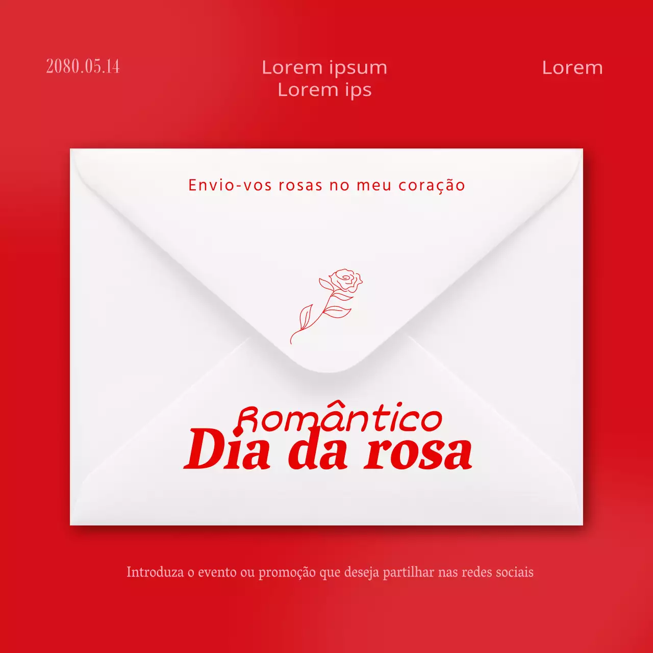 Promover eventos do Dia das Rosas com tendências vermelhas e brancas