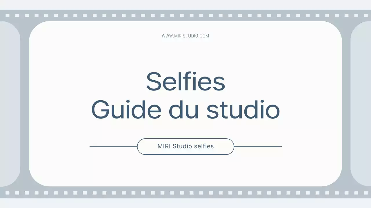 Un studio de selfie simple en gris et bleu clair