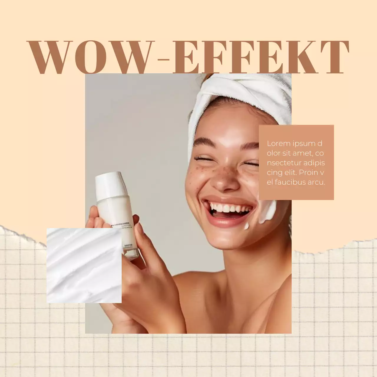 Beige Trendstrategie Hautpflege