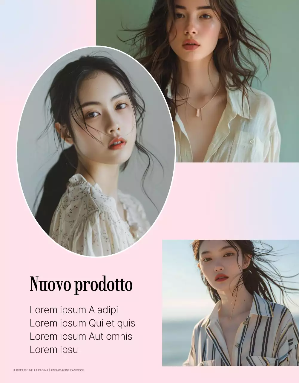 Promozione moda semplice in rosa e azzurro