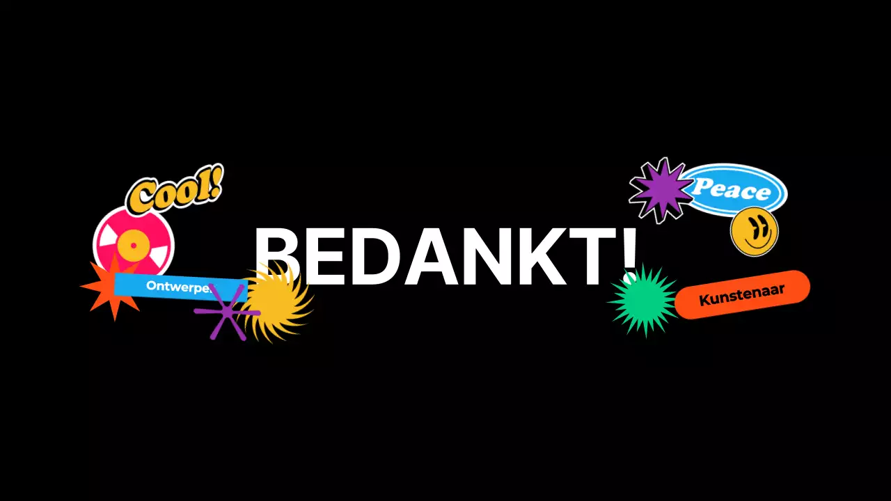 Neon Modern Flashy Vormen Portfolio