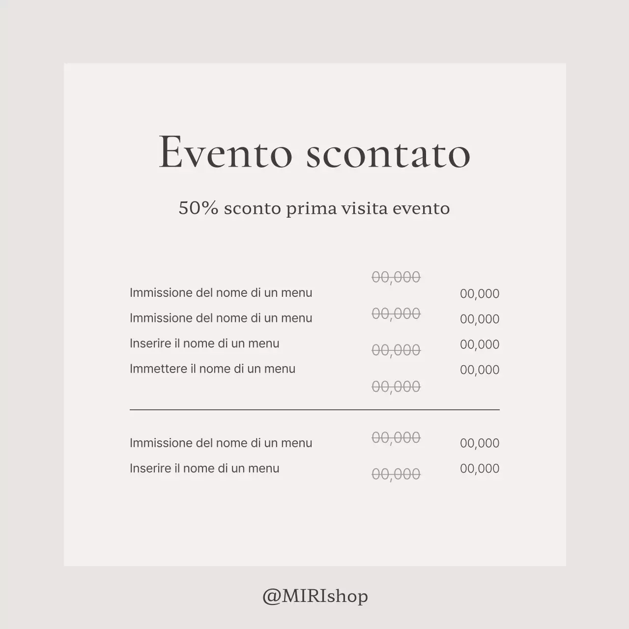 Promuovere un feed di social media marketing di tendenza in beige e grigio