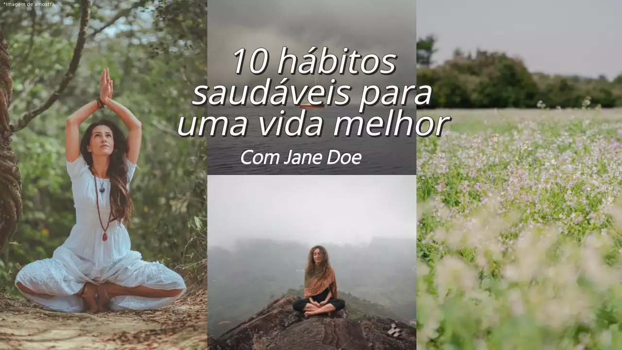 Bege e cinzento Natural Healthy Lifestyle Vlog Promoção
