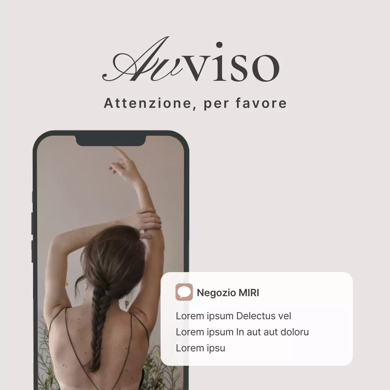 Promuovere un feed di social media marketing di tendenza in beige e grigio