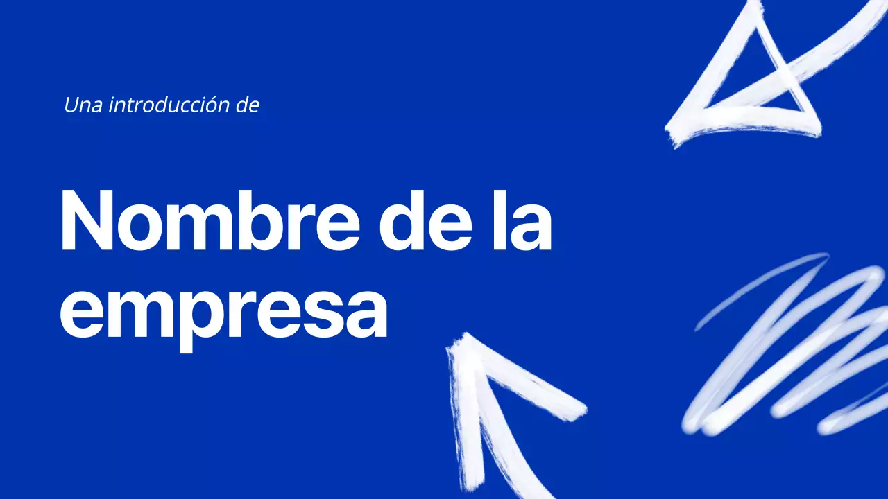 Presentación de la empresa Blue Modern Marker