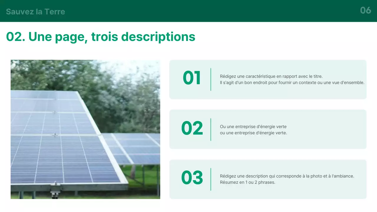 Une introduction à l'activité de l'énergie verte en vert et blanc