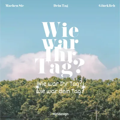 Eine einfache, emotionale Ankündigung in der Zusammenfassung