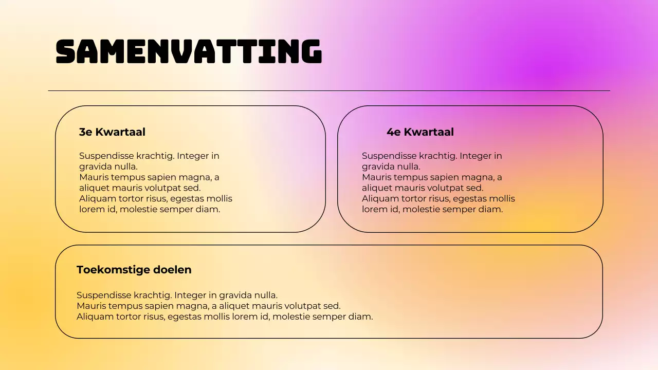 Paars eenvoudig verlooprapport