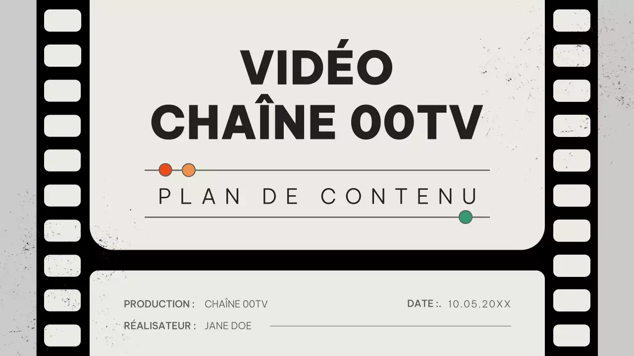 Plan de contenu vidéo rétro rouge et orange