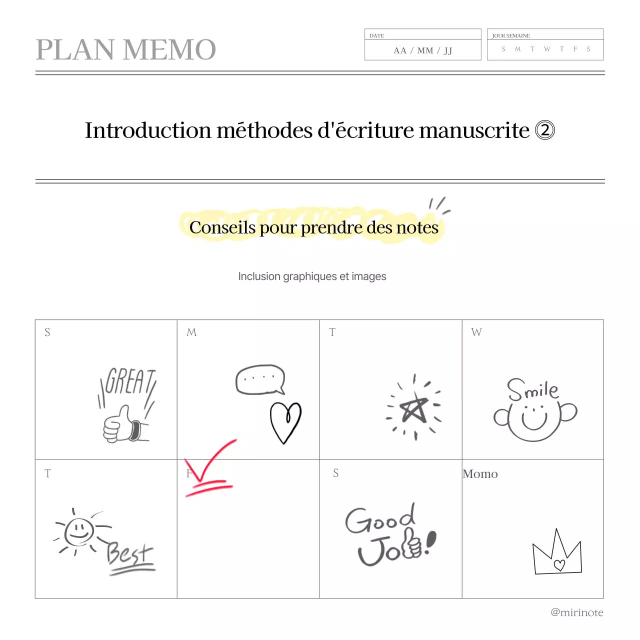 Trucs et astuces pour une prise de notes minimaliste en gris et jaune
