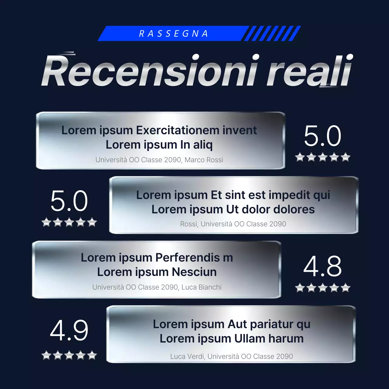 Promozione della scuola di cram blu navy e argento accentuato