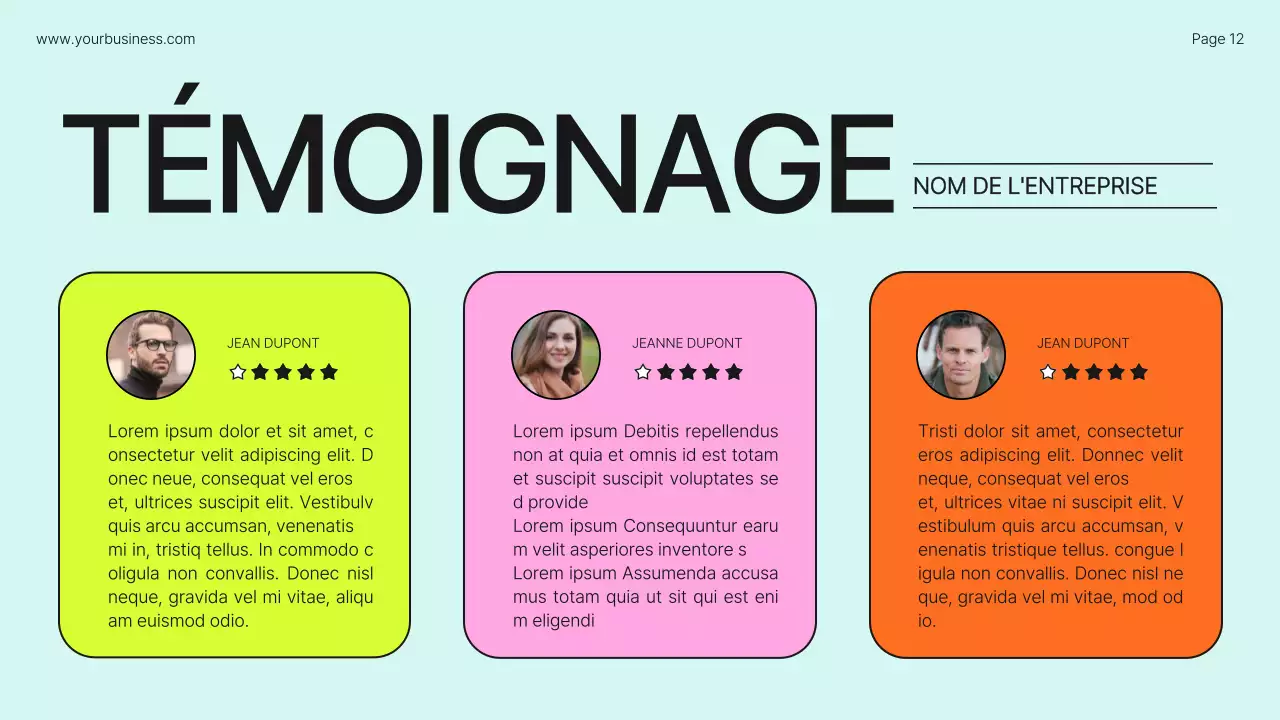 Profil d'entreprise Lime Orange Bold Introduction