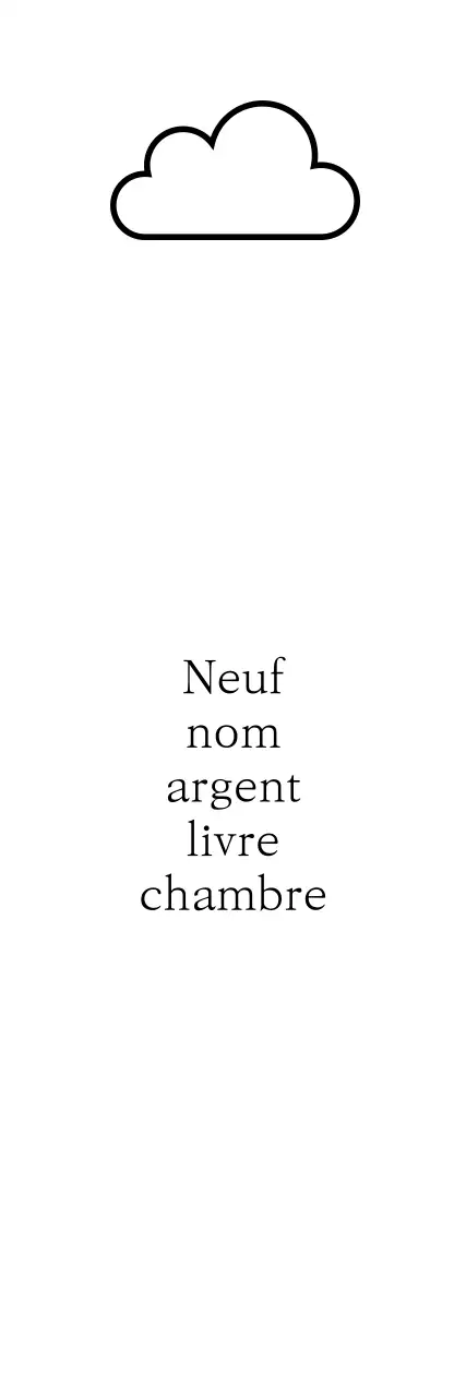 Librairie émotionnelle et simple avec des illustrations de nuages et des polices à empattement