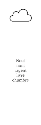 Librairie émotionnelle et simple avec des illustrations de nuages et des polices à empattement