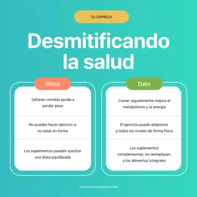 Verde Negrita Mínima Publicidad del Día Mundial de la Salud Mito o Realidad