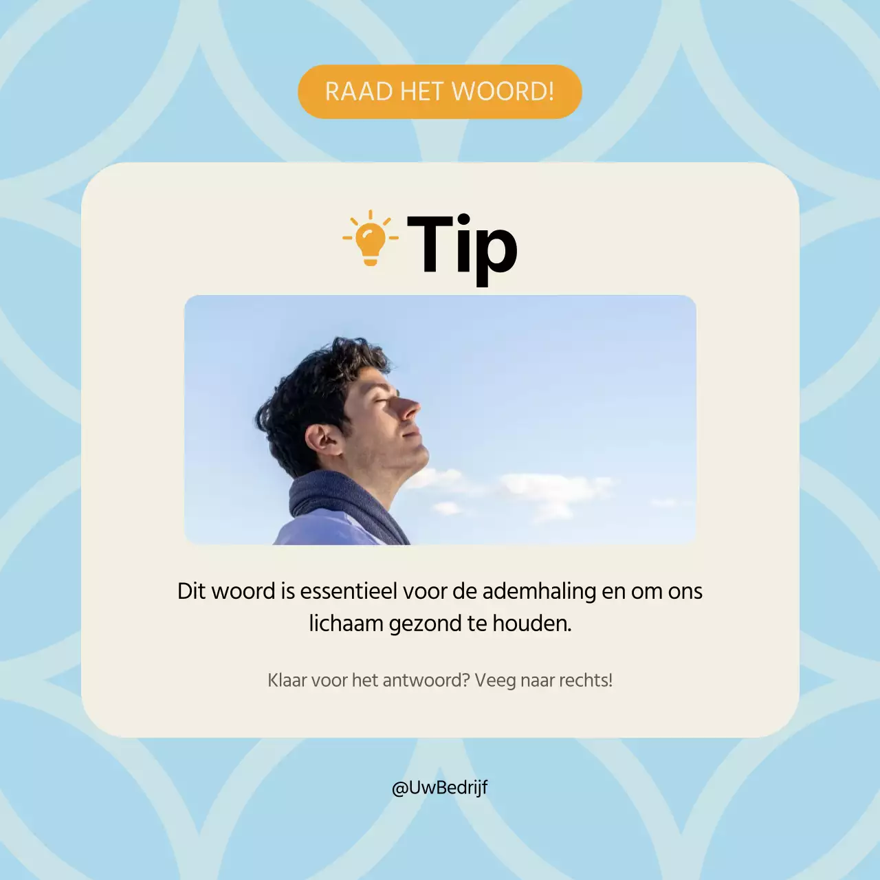 Lime en Orange Simpel Raad het Woord Quiz Publiciteit